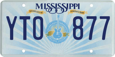 MS license plate YTO877