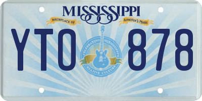 MS license plate YTO878