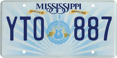 MS license plate YTO887