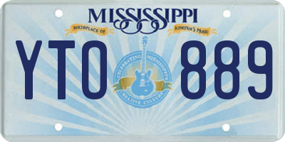 MS license plate YTO889