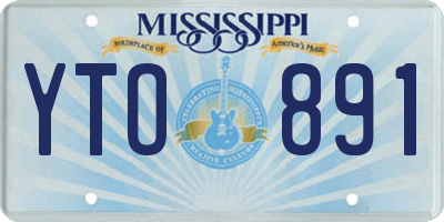 MS license plate YTO891