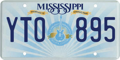 MS license plate YTO895