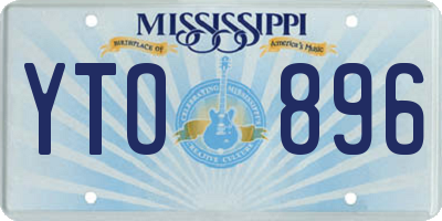 MS license plate YTO896