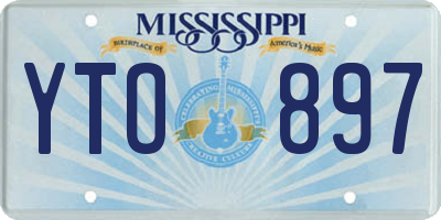 MS license plate YTO897