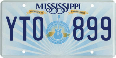 MS license plate YTO899