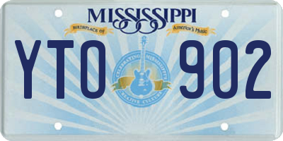 MS license plate YTO902
