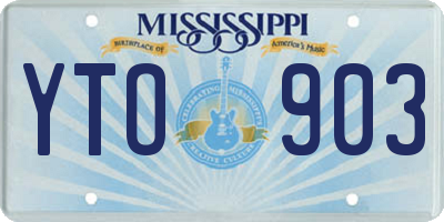 MS license plate YTO903