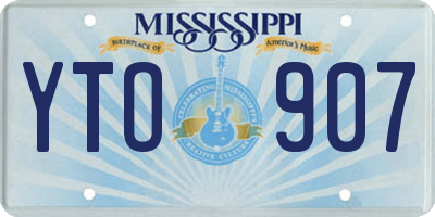 MS license plate YTO907