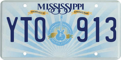 MS license plate YTO913