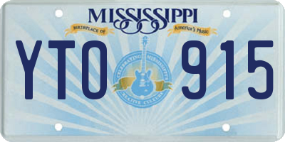 MS license plate YTO915