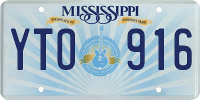 MS license plate YTO916
