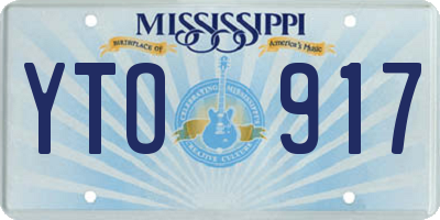 MS license plate YTO917