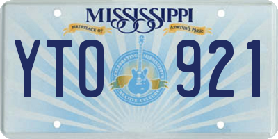 MS license plate YTO921