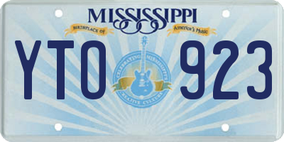 MS license plate YTO923