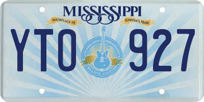 MS license plate YTO927