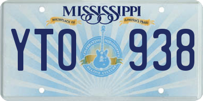 MS license plate YTO938