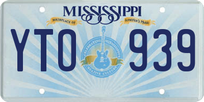 MS license plate YTO939