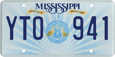 MS license plate YTO941