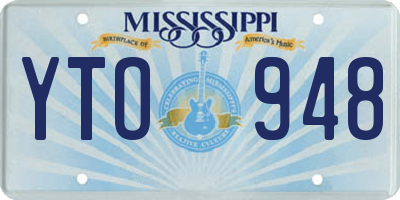 MS license plate YTO948