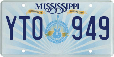 MS license plate YTO949