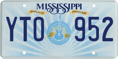 MS license plate YTO952