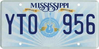 MS license plate YTO956