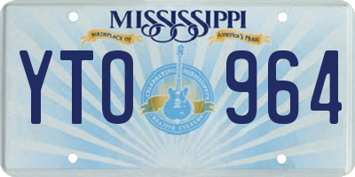MS license plate YTO964