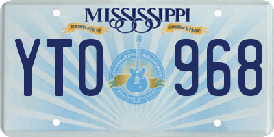 MS license plate YTO968
