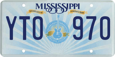 MS license plate YTO970