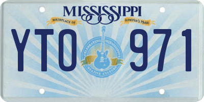 MS license plate YTO971