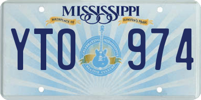 MS license plate YTO974