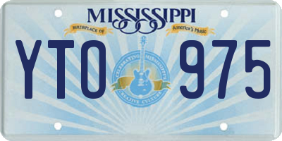 MS license plate YTO975