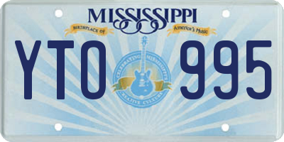 MS license plate YTO995