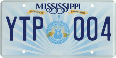 MS license plate YTP004