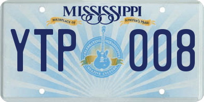 MS license plate YTP008