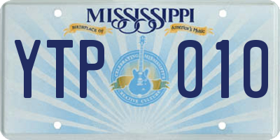 MS license plate YTP010