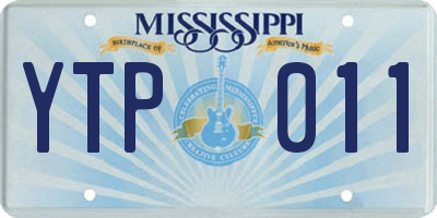 MS license plate YTP011