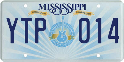 MS license plate YTP014