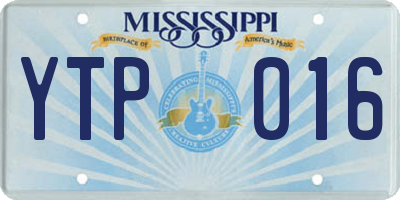 MS license plate YTP016