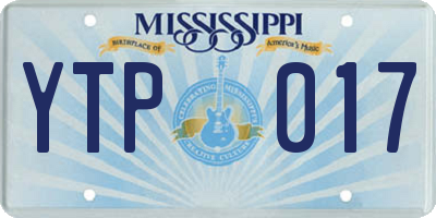 MS license plate YTP017