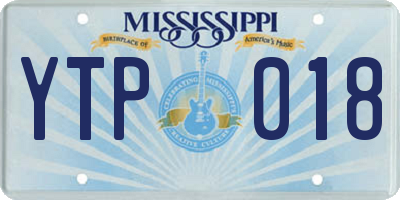 MS license plate YTP018