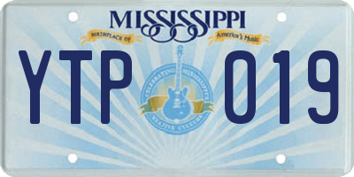 MS license plate YTP019