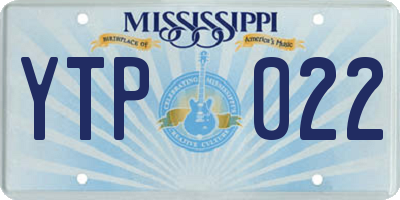 MS license plate YTP022