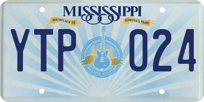 MS license plate YTP024