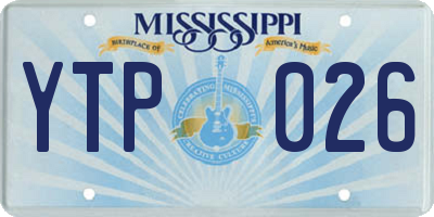 MS license plate YTP026