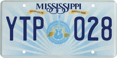 MS license plate YTP028