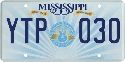 MS license plate YTP030