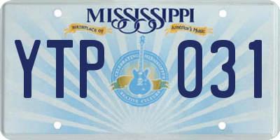 MS license plate YTP031