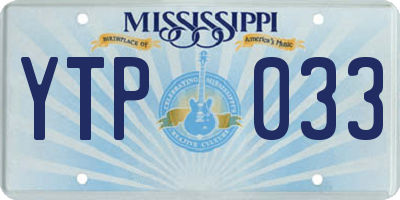MS license plate YTP033