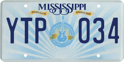 MS license plate YTP034